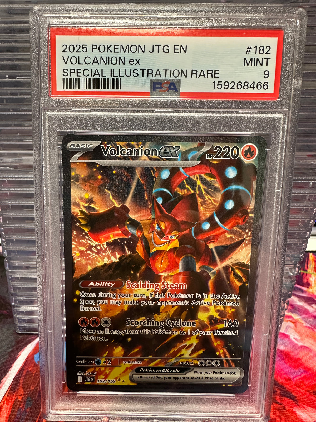 2025 Pokemon Volcanion EX Special Illustration Rare Journey Together PSA 9