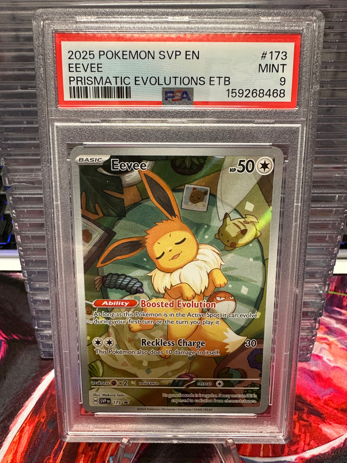 2025 Pokemon Eevee Pristmatic Evolutions Promo PSA 9
