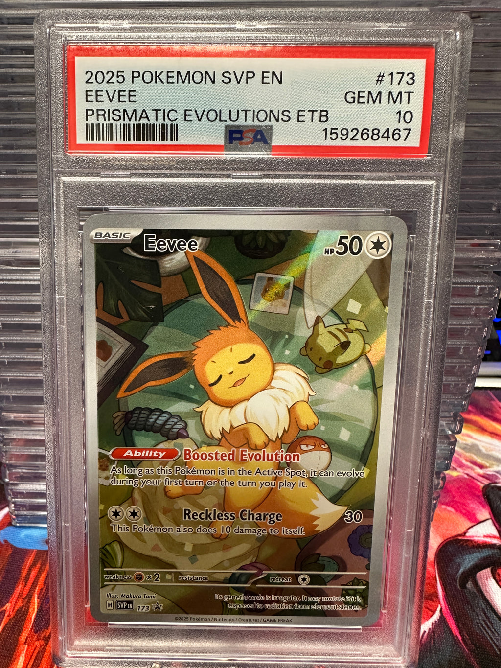 2025 Pokemon Eevee Prismatic Evolutions ETB Promo PSA 10 GEM MINT